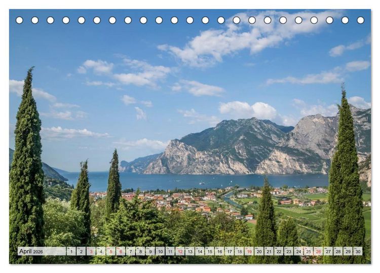 Produktbild: WUNDERBARER GARDASEE Riva del Garda und Torbole (Tischkalender 2026 DIN A5 quer), CALVENDO Monatskalender