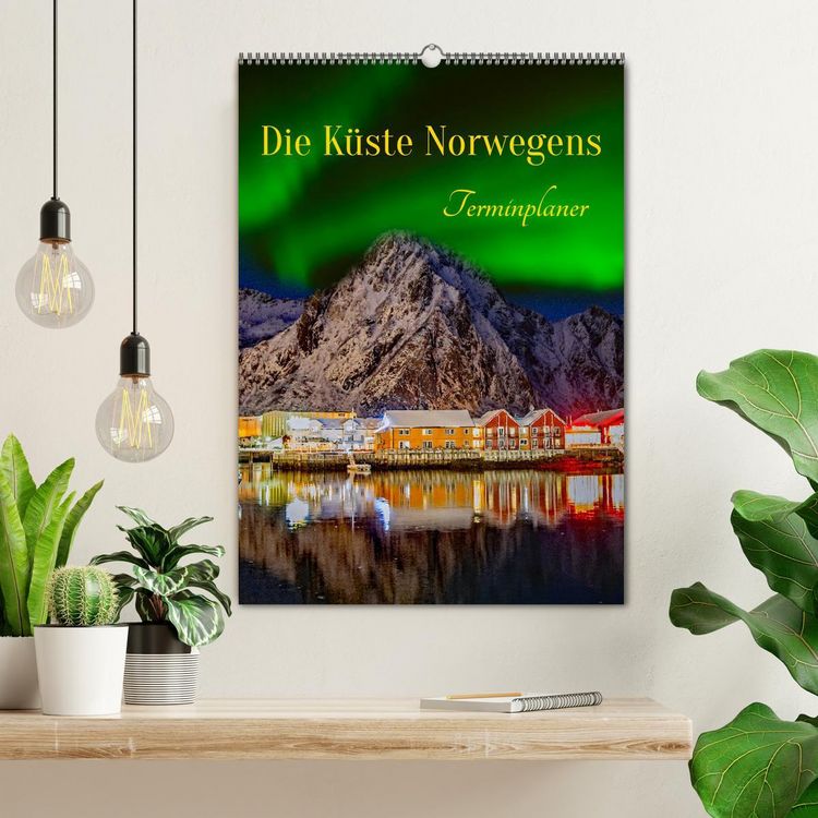 Produktbild: Die K&uuml;ste Norwegens - Terminplaner (Wandkalender 2026 DIN A2 hoch), CALVENDO Monatskalender