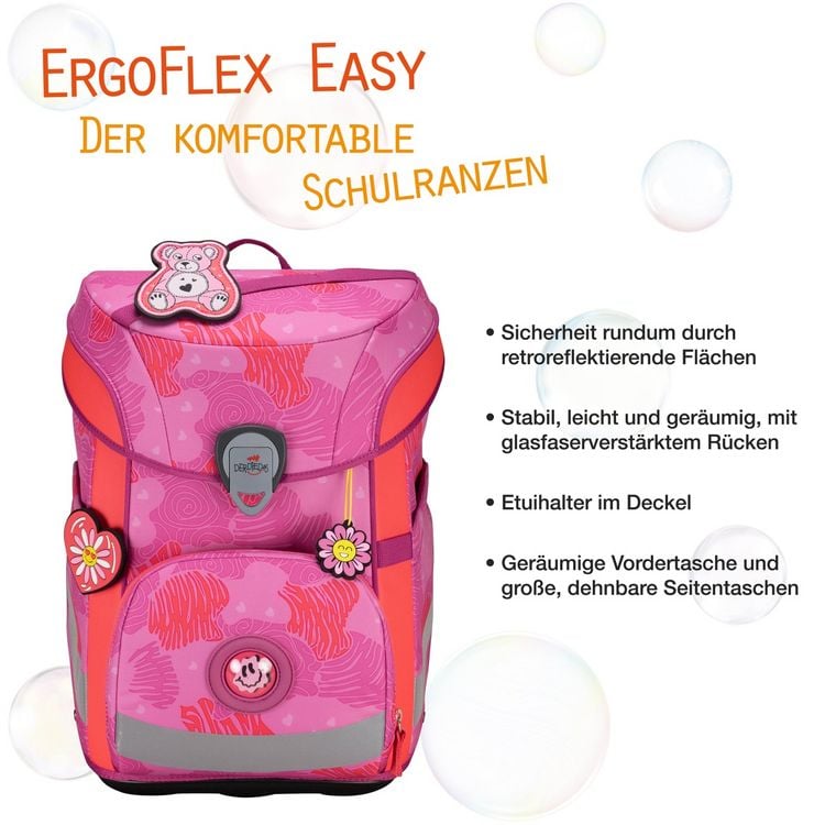 Produktbild: DerDieDas Schulranzen Set ErgoFlex Easy, Schulranzen Set, 5tlg, Roses