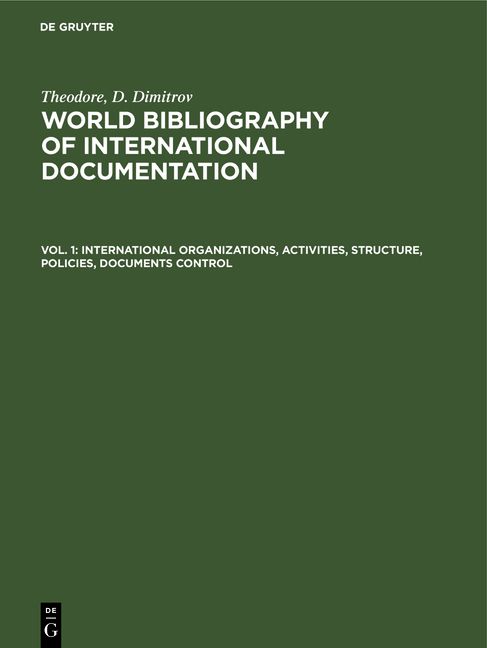 Produktbild: International organizations, activities, structure, policies, documents control