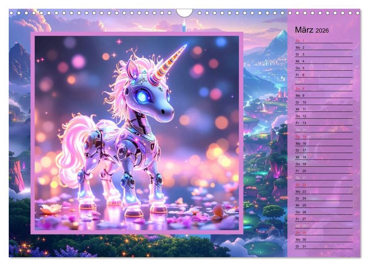 Produktbild: Zauberreich der Roboterwesen (Wandkalender 2026 DIN A3 quer), CALVENDO Monatskalender