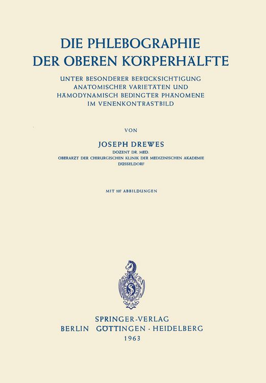 Produktbild: Die Phlebographie der Oberen K&ouml;rperh&auml;lfte
