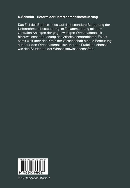 Produktbild: Reform der Unternehmensbesteuerung