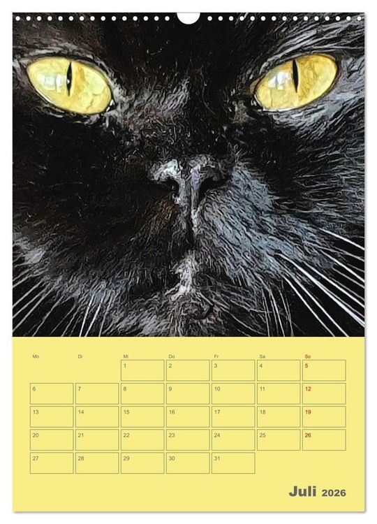 Produktbild: Cat Faces - Charakterstarke Katzengesichter ganz nah (Wandkalender 2026 DIN A3 hoch), CALVENDO Monatskalender