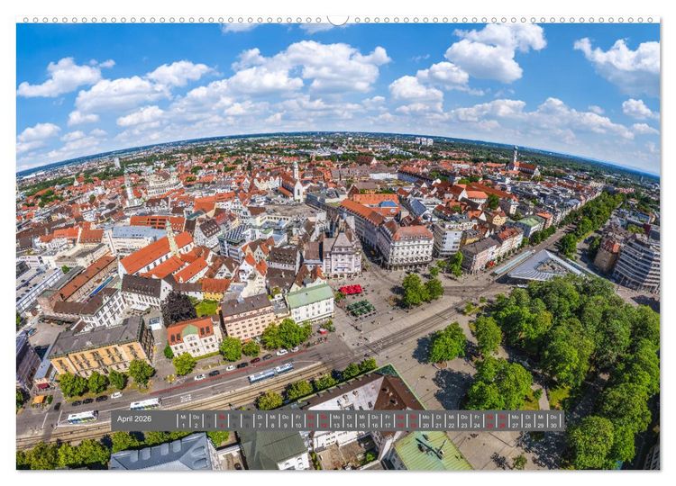 Produktbild: Meine Heimat von oben - Luftbilder von Augsburg (hochwertiger Premium Wandkalender 2026 DIN A2 quer), Kunstdruck in Hochglanz