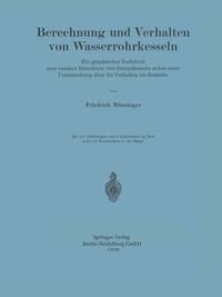 Produktbild: Berechnung und Verhalten von Wasserrohrkesseln