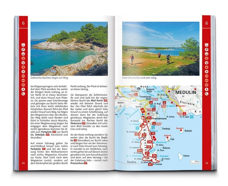 Produktbild: KOMPASS Wanderf&uuml;hrer Istrien mit Kvarner-Bucht, Krk, Rab, Cres und Losinj, 55 Touren