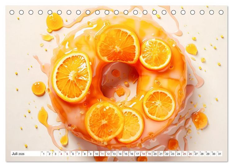 Produktbild: Bunte Donut-Tr&auml;ume - Himmlischer Geschmack aus Krapfenteig (Tischkalender 2026 DIN A5 quer), CALVENDO Monatskalender