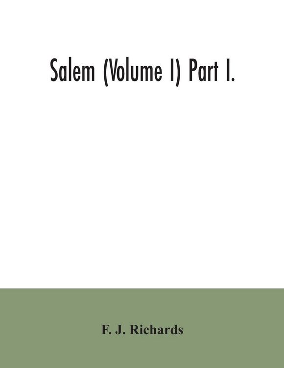 Produktbild: Salem (Volume I) Part I.