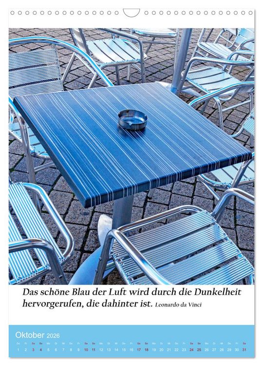 Produktbild: Die Farben blau (Wandkalender 2026 DIN A3 hoch), CALVENDO Monatskalender