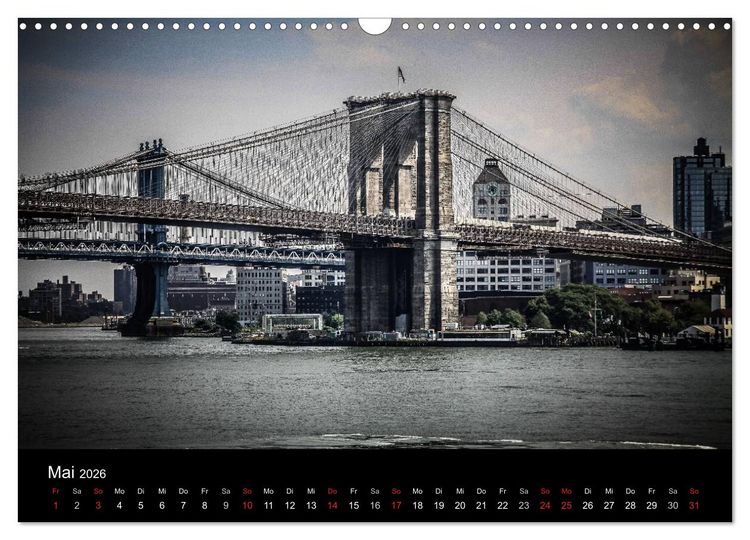 Produktbild: Brooklyn Bridge - New York City (Wandkalender 2026 DIN A3 quer), CALVENDO Monatskalender
