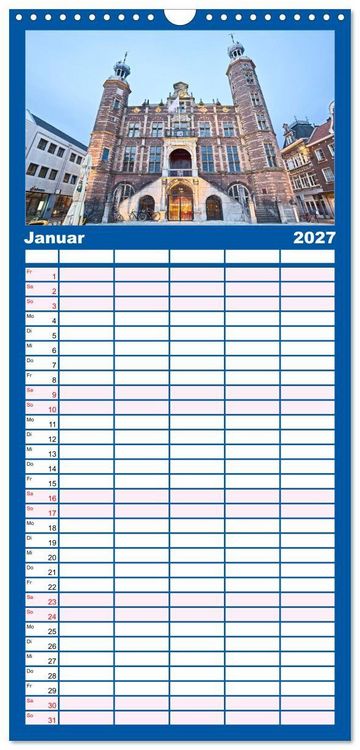 Produktbild: Familienplaner 2027 - Venlo mit 5 Spalten (Wandkalender, 21 x 45 cm) CALVENDO