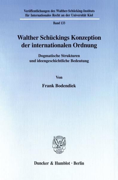 Produktbild: Walther Sch&uuml;ckings Konzeption der internationalen Ordnung.
