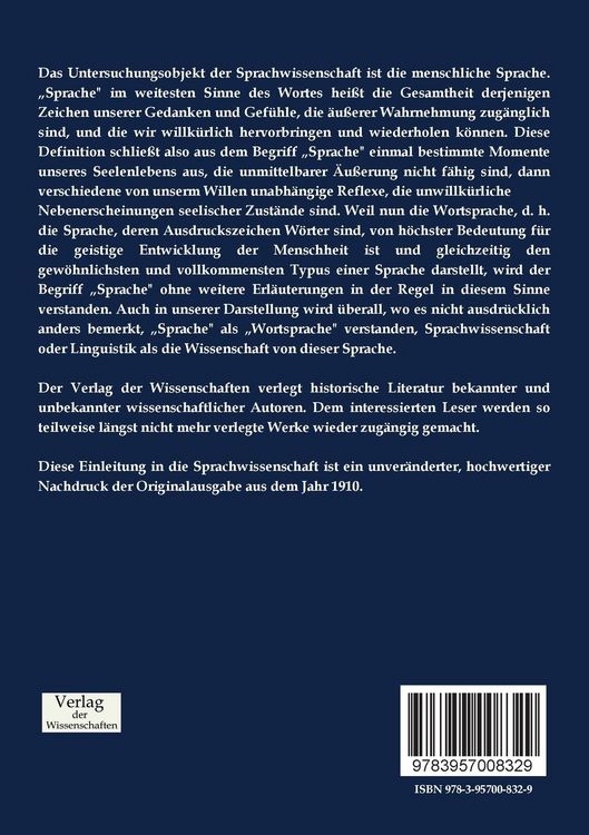 Produktbild: Einleitung in die Sprachwissenschaft