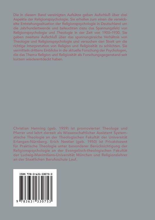 Produktbild: Religion und Religiosit&auml;t zwischen Theologie und Psychologie
