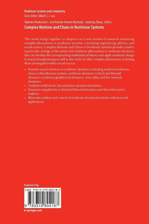 Produktbild: Complex Motions and Chaos in Nonlinear Systems