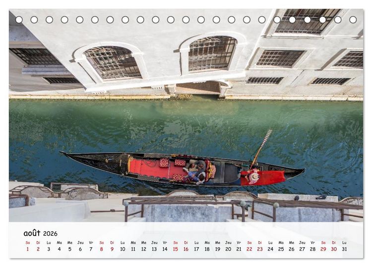 Produktbild: Venise - Un hommage imag&eacute; &agrave; la magie v&eacute;nitienne (Calendrier de bureau 2026 DIN A5 vertical), CALVENDO calendrier mensuel