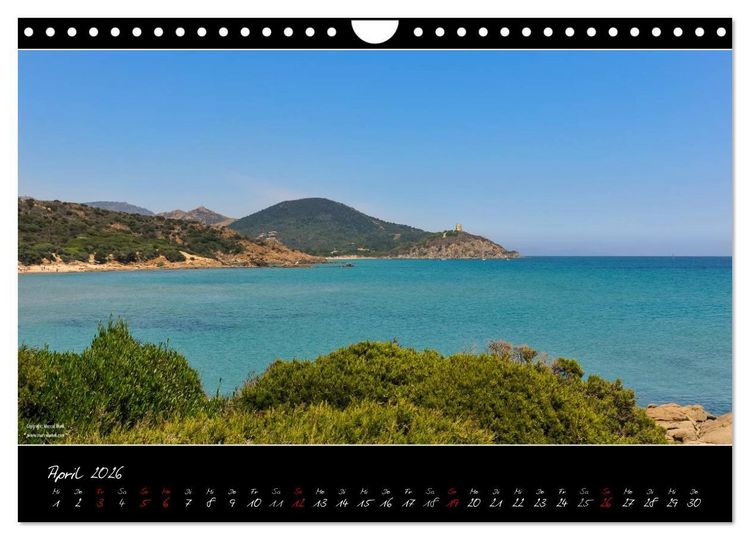 Produktbild: Sardinien Panoramakalender (Wandkalender 2026 DIN A4 quer), CALVENDO Monatskalender