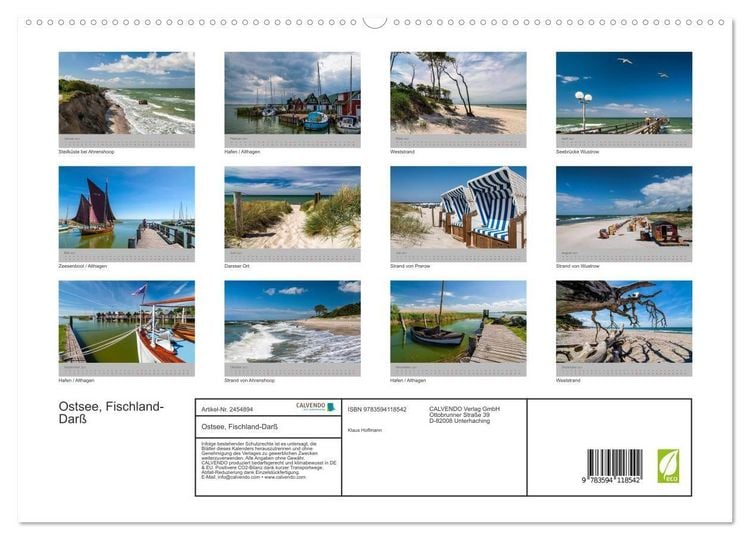 Produktbild: Ostsee, Fischland-Dar&szlig; (hochwertiger Premium Wandkalender 2027 DIN A2 quer), Kunstdruck in Hochglanz