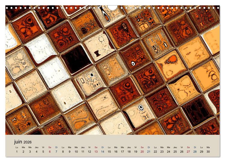 Produktbild: Art nuances de brun (Calendrier mural 2026 DIN A3 vertical), CALVENDO calendrier mensuel