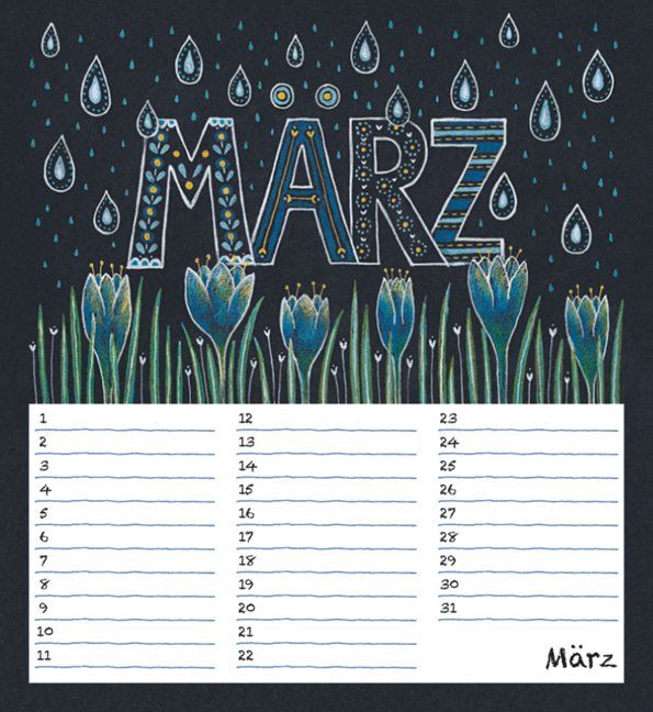 Produktbild: Geburtstagskalender Chalk Love