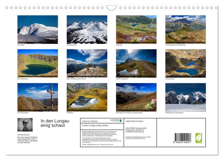 Produktbild: In den Lungau einig`schaut (Wandkalender 2026 DIN A3 quer), CALVENDO Monatskalender