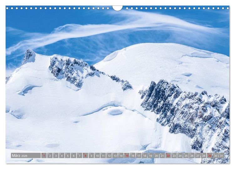 Produktbild: Mont Blanc - Krone der Alpen (Wandkalender 2026 DIN A3 quer), CALVENDO Monatskalender