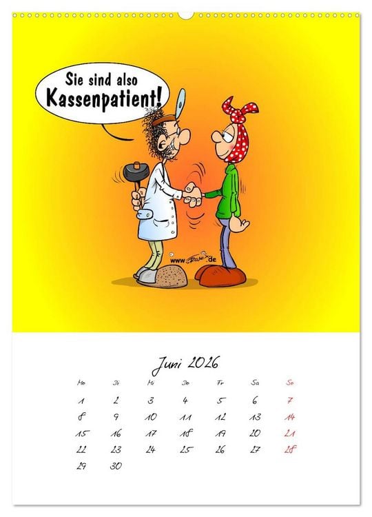 Produktbild: Trumix Cartoons - Gesundheit (Wandkalender 2026 DIN A2 hoch), CALVENDO Monatskalender