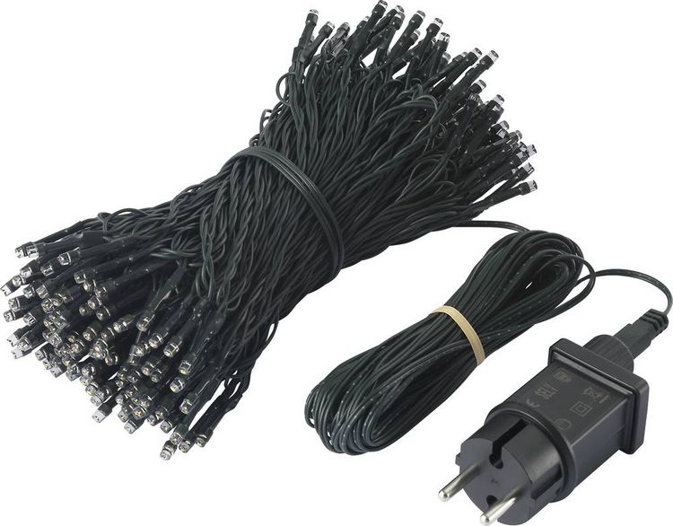 Produktbild: Sygonix SY-4722054 B&uuml;schellichterkette Innen/Au&szlig;en netzbetrieben Anzahl Leuchtmittel 200 LED Warmwei&szlig; Beleuchtete L&auml;nge: 39.85 m
