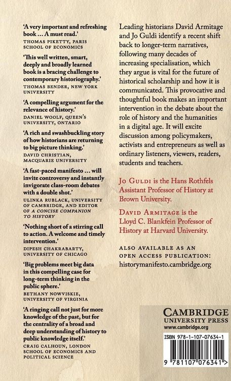 Produktbild: The History Manifesto