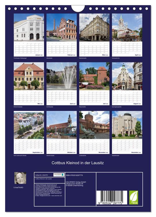 Produktbild: Cottbus Kleinod in der Lausitz (Wandkalender 2026 DIN A4 hoch), CALVENDO Monatskalender