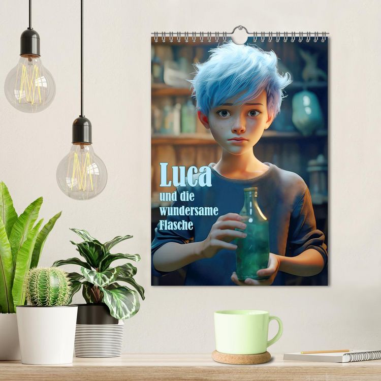 Produktbild: Luca und die wundersame Flasche (Wandkalender 2026 DIN A4 hoch), CALVENDO Monatskalender