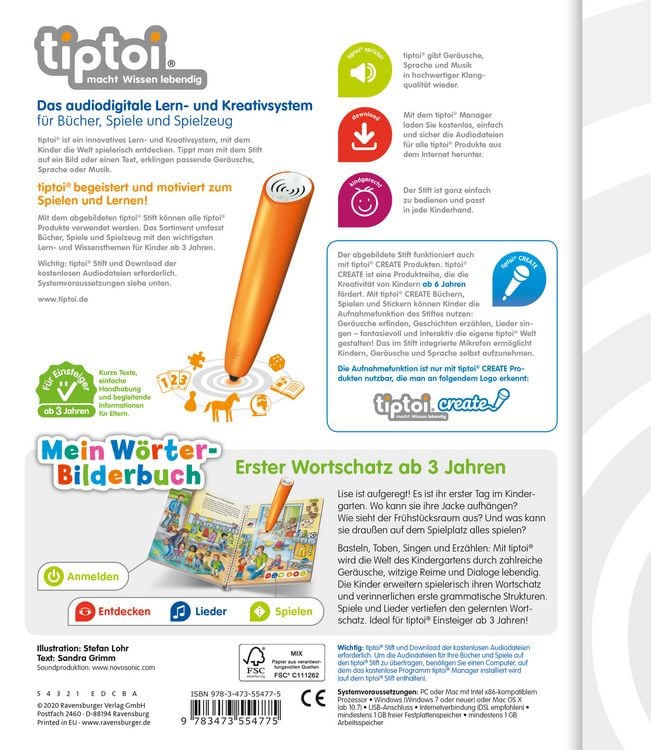 Produktbild: Tiptoi® Mein Wörter-Bilderbuch Kindergarten