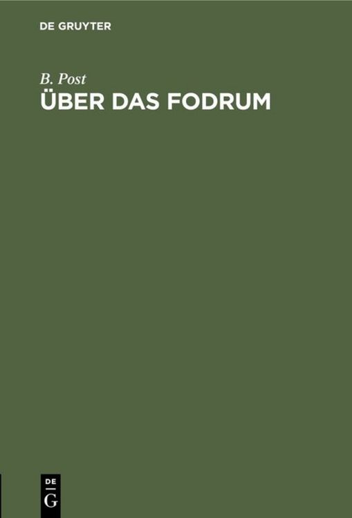 Produktbild: &Uuml;ber das Fodrum