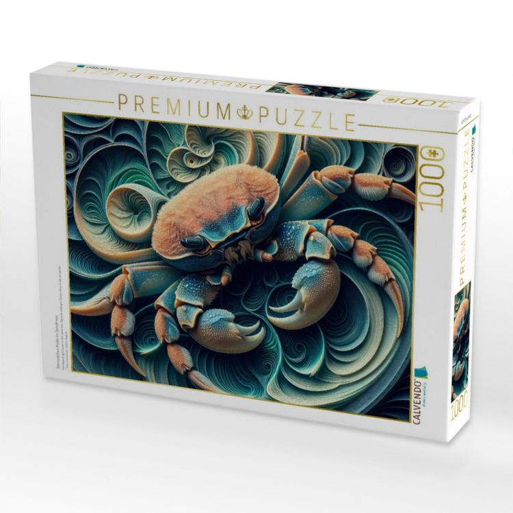 Produktbild: CALVENDO Puzzle Sternzeichen Krebs im Spiralmeer | 1000 Teile Lege-Gr&ouml;&szlig;e 64x48cm Foto-Puzzle f&uuml;r gl&uuml;ckliche Stunden