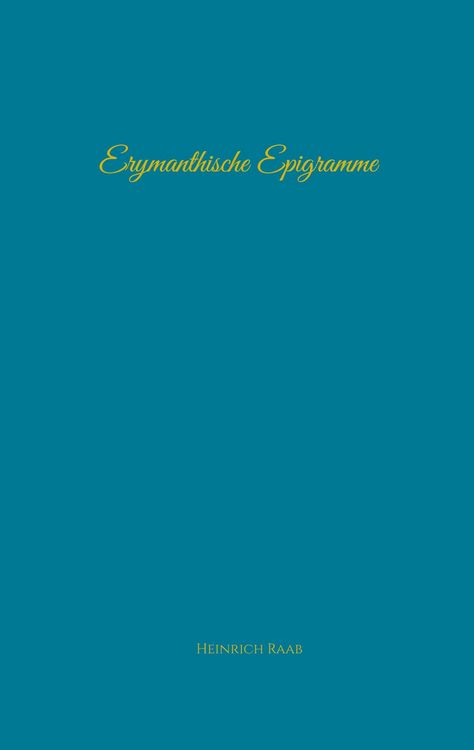 Produktbild: Erymanthische Epigramme