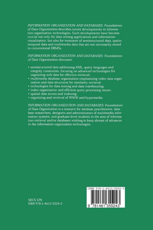 Produktbild: Information Organization and Databases