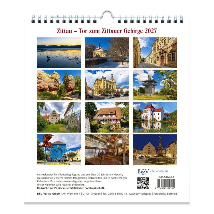Produktbild: Kalender Zittau 2027 - Tor zum Zittauer Gebirge