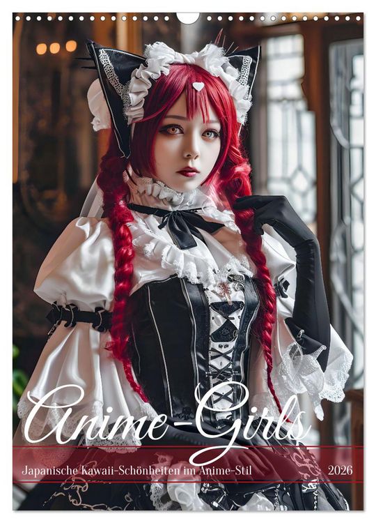 Produktbild: Anime-Girls - Japanische Kawaii-Sch&ouml;nheiten im Anime-Stil (Wandkalender 2026 DIN A3 hoch), CALVENDO Monatskalender