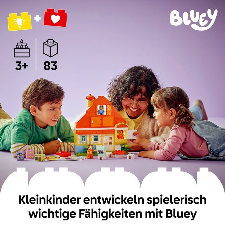Produktbild: LEGO DUPLO Bluey: Blueys Familienhaus mit Memory-Spiel - Spielzeug 10459