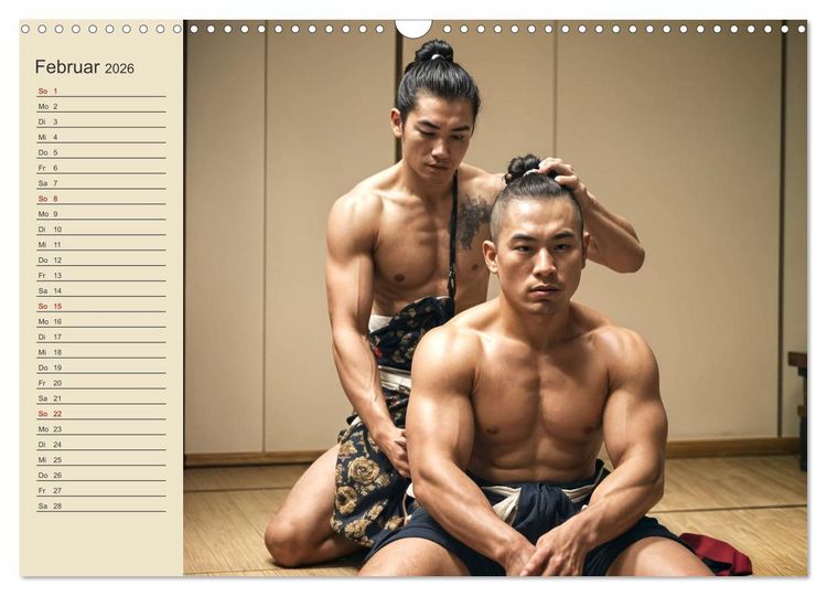 Produktbild: KI Sumo-K&auml;mpfer Im Ring der Giganten (Wandkalender 2026 DIN A3 quer), CALVENDO Monatskalender