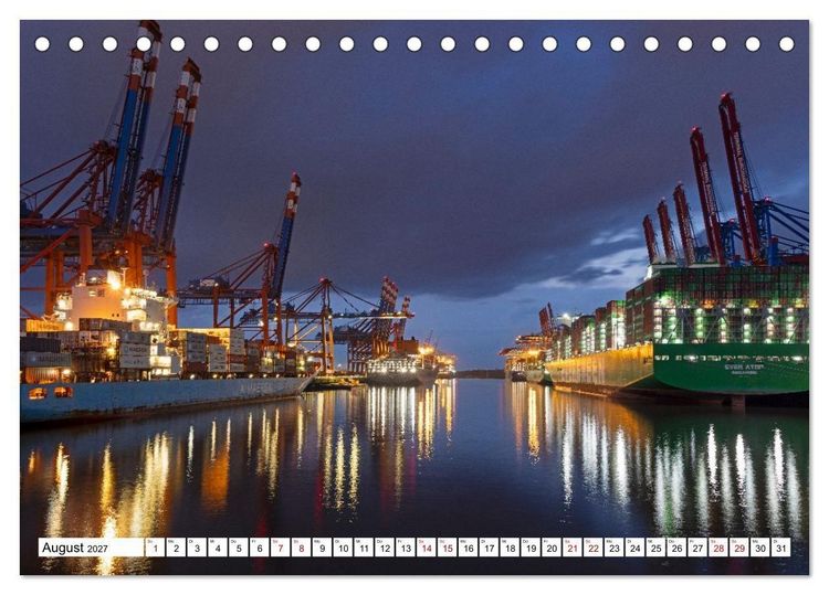 Produktbild: Hamburg - Stadt rund ums Wasser (Tischkalender 2027 DIN A5 quer), CALVENDO Monatskalender