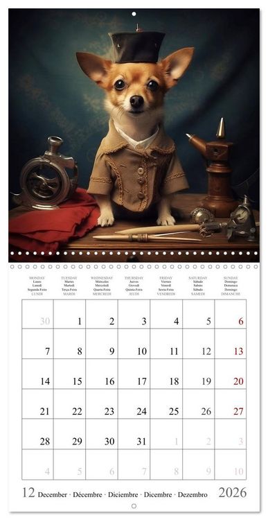 Produktbild: Fairy tale heroes with a wet nose (Wall Calendar 2026 12 &times; 12 Inch) CALVENDO 12 Month Wall Calendar