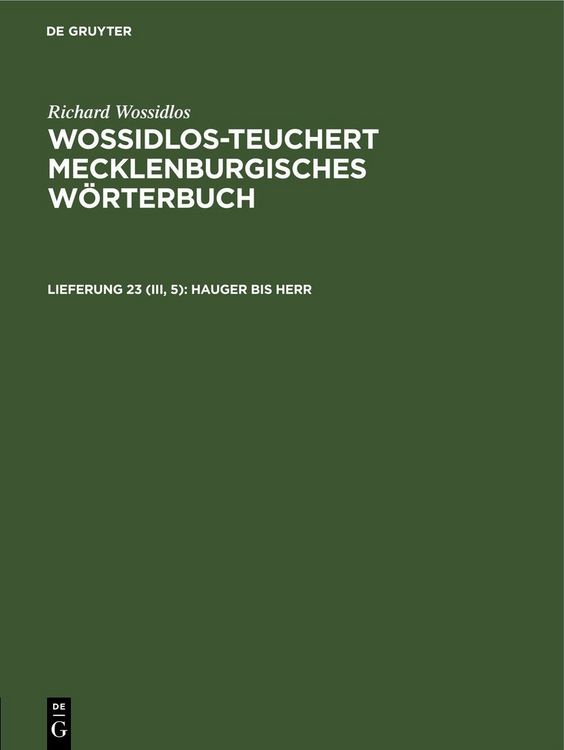 Produktbild: Hauger bis Herr