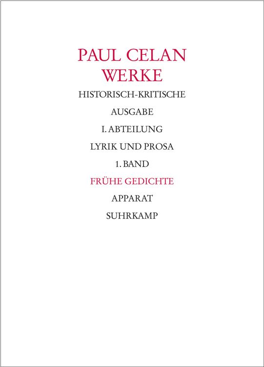 Produktbild: Werke. Historisch-kritische Ausgabe. I. Abteilung: Lyrik und Prosa
