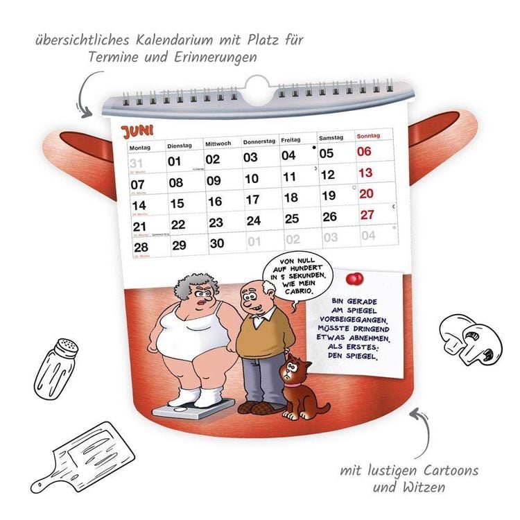 Produktbild: TR&Ouml;TSCH - Formkalender Der lustige K&uuml;chenkalender 2027