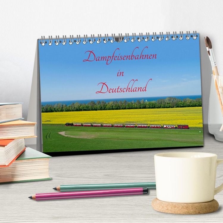Produktbild: Dampfeisenbahnen in Deutschland (Tischkalender 2026 DIN A5 quer), CALVENDO Monatskalender
