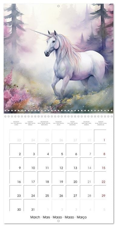 Produktbild: Unicorns, magical creatures (Wall Calendar 2026 12 &times; 12 Inch) CALVENDO 12 Month Wall Calendar
