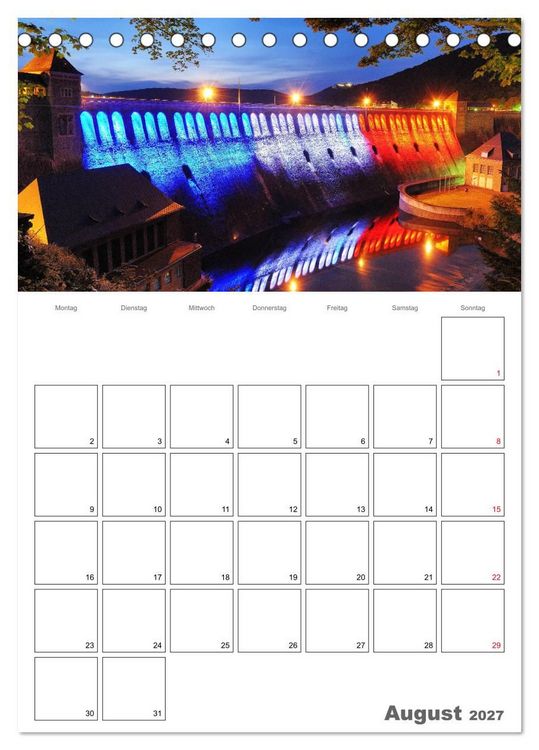 Produktbild: Hessens sch&ouml;nster See - Der Edersee (Tischkalender 2027 DIN A5 hoch), CALVENDO Monatskalender
