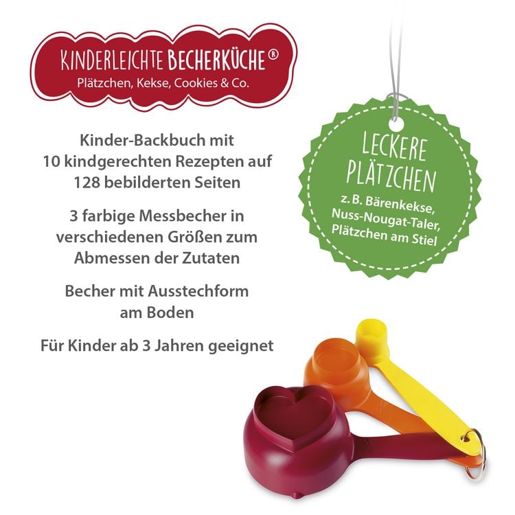 Produktbild: Kinderleichte Becherküche - Plätzchen, Kekse, Cookies & Co. (Band 3)